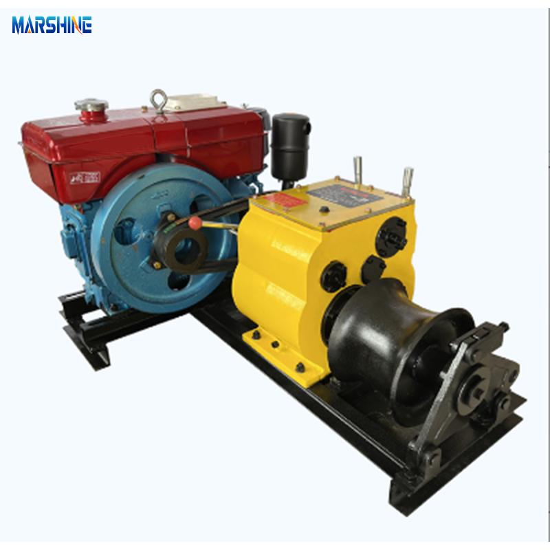5 ton draagbare dieselkabel trek een liermachine