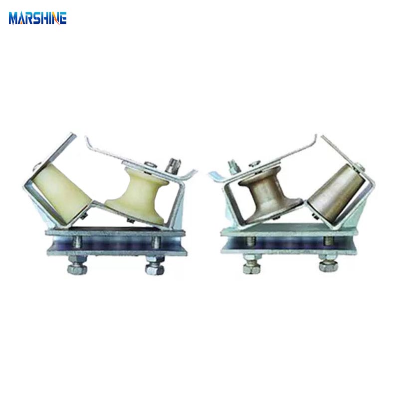 Schuine crossarm gemonteerde draad stringblok