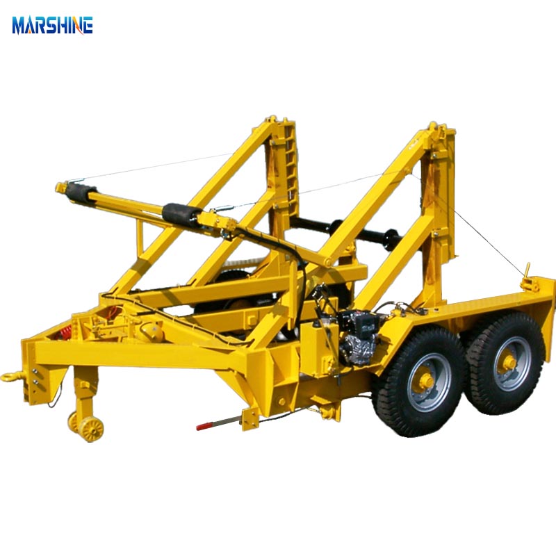 Dubbelassige hydraulische MAR-CD-480 kabeltrommelaanhangwagen