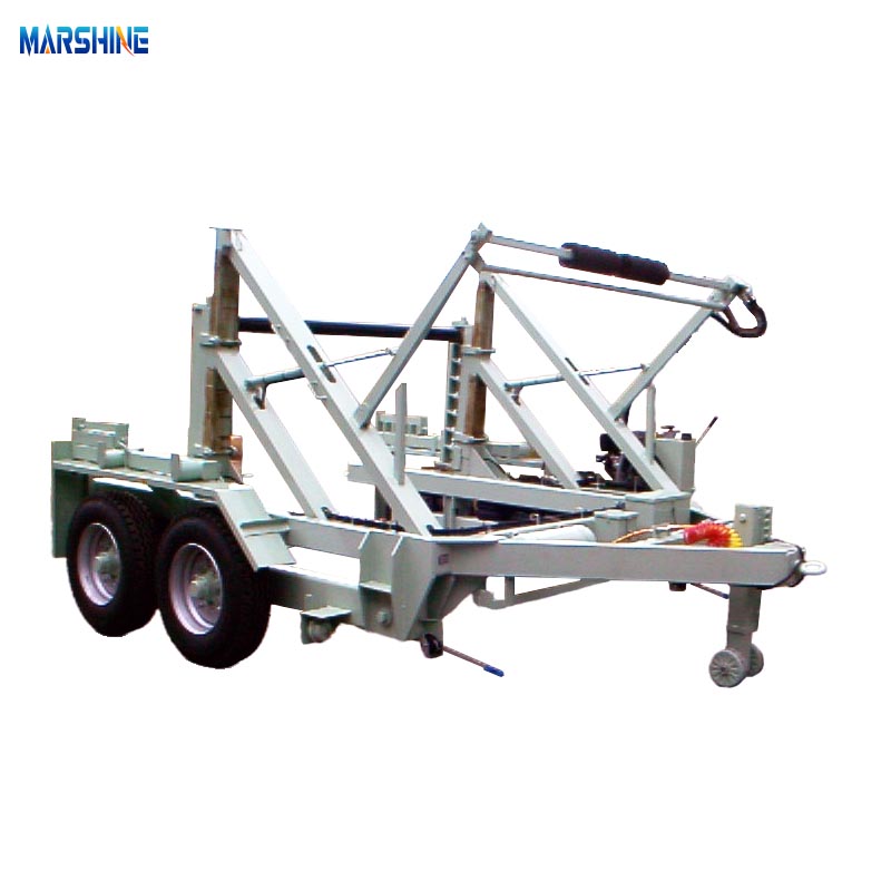 Hydraulisch bediende MAR-CD-500 kabeltrommelaanhangwagen met dubbele as